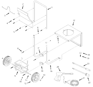 Assembly Parts Diagram and Parts List for PW1551  Campbell Hausfeld Pressure Washer